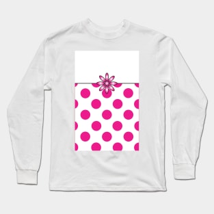 The Katy Phone / Pink Peppermint Polka Dot Long Sleeve T-Shirt